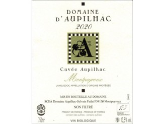 Domaine d'AUPILHAC Aupilhac red 2020 bottle 75cl