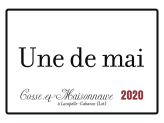 Domaine COSSE MAISONNEUVE Une de Mai 2020 la bouteille 75cl